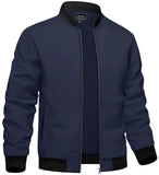 Men's Smart Stand Collar Dress Jacket - Navy Blue - Jacket - 8XL - Polyester - image 34