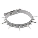 Women's Spike Collar Gothic Necklace - Black - Spike Collar Necklace - PU Leather - image 31