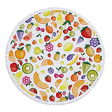 Fruit Printed Beach Mat Towel Throw - Green - 1 / STJ14-1 / Fruit Towel - Large - Microfibre - image 29
