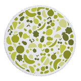 Fruit Printed Beach Mat Towel Throw - Green - 1 / STJ14-1 / Fruit Towel - Large - Microfibre - image 30