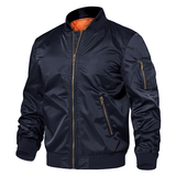 Men's Military Aviator Bomber Jacket - Blue - Navy Blue / Bomber Jacket - CN 4XL(US 2XL) - Polyester - image 6