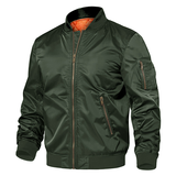 Men's Military Aviator Bomber Jacket - Green - Bomber Jacket - CN 4XL(US 2XL) - Polyester - image 1