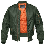 Men's Military Aviator Bomber Jacket - Green - Bomber Jacket - CN 4XL(US 2XL) - Polyester - image 9