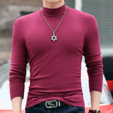 Men's Women's Slim Fit Mock Neck Shirts - Black - Skivvy - 6XL - Polyester - image 34