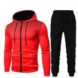 Men's Sporty Track Suit Sets 2Pcs - Beige - Activewear Set - 3XL - Polyester - image 4