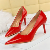 Women's Formal Mid-Heel Nude Scarpins - Nude - 10.5cm - Formal Stilettos - 43 B - PU Patent Leather - image 20