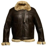 Men's Warm Faux Fur and Leather Jacket - Khaki - Faux Leather Jacket - 5XL - PU Leather Fleece - image 26