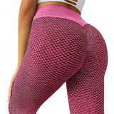 Women's Soft High Waist Yoga Pants - Pink - Yoga Fitness Pants - XXL - Spandex / Polyester - image 45