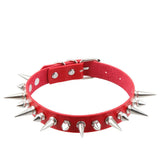 Women's Spike Collar Gothic Necklace - Red - Spike Collar Necklace - PU Leather - image 16