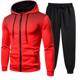 Men's Sportswear Track Suit Sets - Red - Activewear Set - 4XL - Polyester - image 7