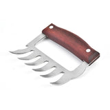 Stainless Steel Wood Meat Claws - Brown - 2pcs Meat Claws - Medium - Stainless Steel/Wood - image 20