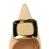 Funki Buys | Shoes | Women's Square Buckle Pointed Toe Pumps