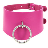 Women's Cosplay Wide Collar Choker - Black - Circle Choker - Medium - PU Leather - image 7