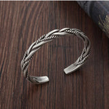 Men's Women's Braided Twist Bracelet - Silver - AL6122 - Adjustable - Alloy/Silver Plated - image 14