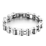 Unisex Metal Bike Chain Wristband - Silver - Bike Chain Bracelet - 17cm Bracelet - Stainless Steel - image 16