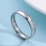 Unisex Titanium Gold Silver Rainbow Rings - Gold - 4mm Ring - 13 - Stainless Steel - image 4