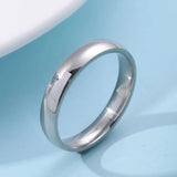 Unisex Titanium Gold Silver Rainbow Rings - Gold - 4mm Ring - 13 - Stainless Steel - image 7