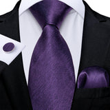 Funki Buys | Neckties | Men's 3 Pcs Elegant Purple Tie Set