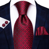 Funki Buys | Neckties | Men's 3 Pcs Shades of Burgundy Tie Sets