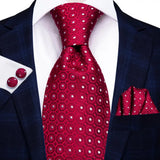Funki Buys | Neckties | Men's 3 Pcs Shades of Burgundy Tie Sets