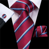 Funki Buys | Neckties | Men's 3 Pcs Shades of Burgundy Tie Sets