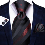 Funki Buys | Neckties | Men's 3 Pcs Shades of Burgundy Tie Sets