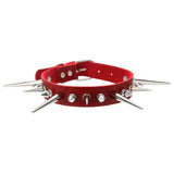 Women's Punk Spike Collar Necklace - Black - Spike Collar Necklace - PU Leather - image 31