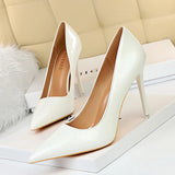 Women's Formal Mid-Heel Nude Scarpins - Nude - 10.5cm - Formal Stilettos - 43 B - PU Patent Leather - image 17