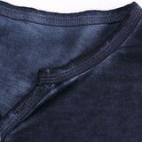 Men's Casual Long Sleeve V-Neck Tee Shirt - Wine Red - Long Sleeve Tee Shirt - 5XL - Polyester - image 7