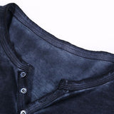 Men's Casual Long Sleeve V-Neck Tee Shirt - Wine Red - Long Sleeve Tee Shirt - 5XL - Polyester - image 5