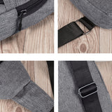 Canvas Multi Pocket Crossbody Chest Bag - Black - Chest Bag - Small - Canvas - image 10