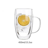Glass Double Wall Borosilicate Mug Sets - Clear - 250ML 2PCS Coffee Cup Set - Borosilicate Glass - image 12