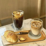Glass Double Wall Borosilicate Mug Sets - Clear - 250ML 2PCS Coffee Cup Set - Borosilicate Glass - image 2