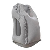 Inflatable Travel Sleeping Bag Pillow - Grey - Travel Pillow - Medium - Plush - image 3