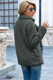 Women's Full Lapel Collar Sherpa Coat - Khaki - Sherpa Coat - 5XL - Polyester - image 26