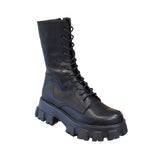 Funki Buys | Boots | Women's Lace-up Chunky Combat Boots - Black - Ankle / With Plush Inner / 43 B / PU Leather - image 24