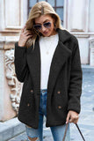 Women's Full Lapel Collar Sherpa Coat - Black - Sherpa Coat - 5XL - Polyester - image 16