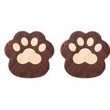 Funki Buys | Coasters | Cat Paw Solid Wood Coasters 4 Pcs - Beige - Paw Coaster / Maple / Wood / M - image 19