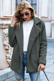 Women's Full Lapel Collar Sherpa Coat - Khaki - Sherpa Coat - 5XL - Polyester - image 25