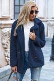 Women's Full Lapel Collar Sherpa Coat - Dark Navy - Sherpa Coat - 5XL - Polyester - image 21