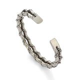 Men's Women's 2 Tier Twist Bracelet - Silver Color - Unisex Bracelet - Medium - Stainless Steel - image 2