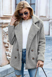 Women's Full Lapel Collar Sherpa Coat - Khaki - Sherpa Coat - 5XL - Polyester - image 32