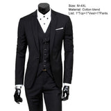 Men's Classic 3 Pcs Formal Wedding Suit - Wine Red - Suit - 6XL - Polyester - image 6