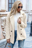 Women's Full Lapel Collar Sherpa Coat - Khaki - Sherpa Coat - 5XL - Polyester - image 45