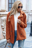 Women's Full Lapel Collar Sherpa Coat - Ochre - Sherpa Coat - 5XL - Polyester - image 37