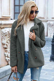 Women's Full Lapel Collar Sherpa Coat - Charcoal - Sherpa Coat - 5XL - Polyester - image 24