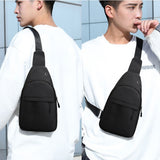 Canvas Multi Pocket Crossbody Chest Bag - Black - Chest Bag - Small - Canvas - image 7