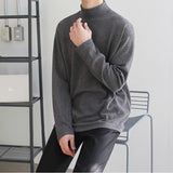Men's Thin Lightweight Mock Turtleneck - Black - Lightweight Sweater - 4XL - Polyester - image 15