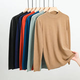 Men's Aesthetic Mock Neck Sweaters - Jet Black - Mock Neck Sweater - 4XL - Cashmere/Polyester - image 5