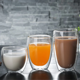 Glass Double Wall Borosilicate Mug Sets - Clear - 250ML 2PCS Coffee Cup Set - Borosilicate Glass - image 16